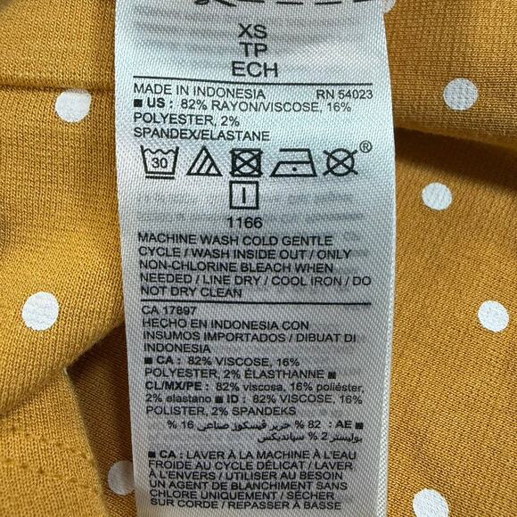 Old Navy Women’s XS Yellow Polka Dot Ruffle Hem Dress Casual Summer - Picture 6 of 6